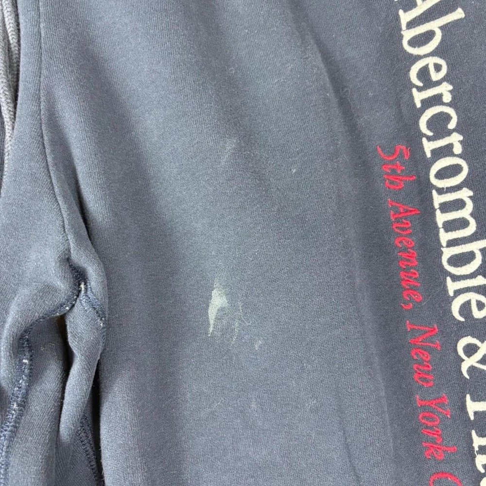 Abercrombie & Fitch Navy Blue 5th Avenue NYC Sweatpants XL American Flag Joggers - Picture 5 of 8